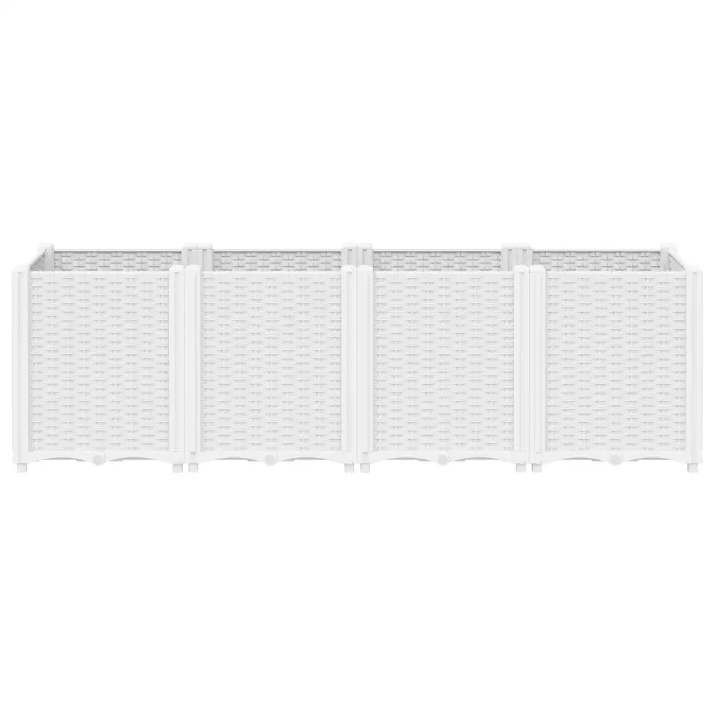 Fioriera da Giardino Bianca 160x40x53 cm in PPcod mxl 90787