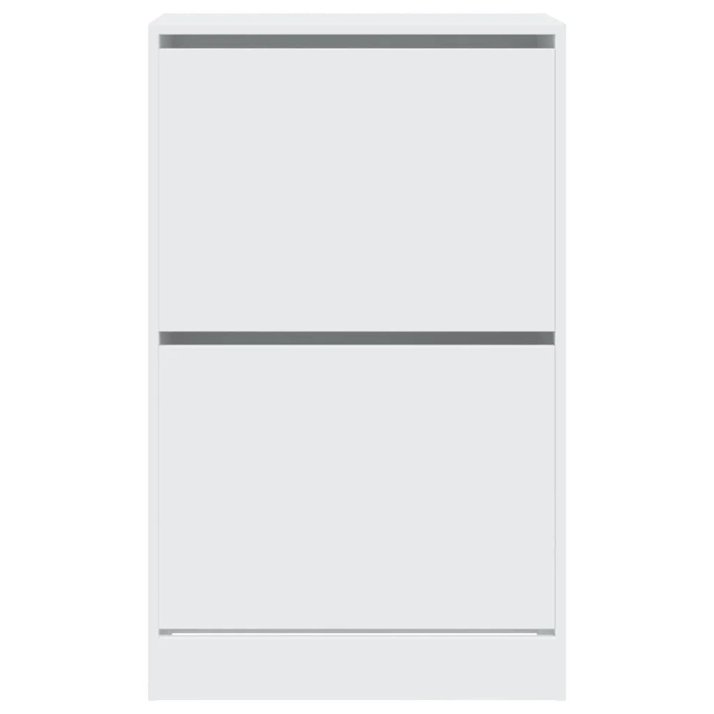 Scarpiera mobile contenitore per scarpe mobile per ingresso/corridoio/soggiorno 60 x 34 x 96,5 cm legno ingegnerizzato bianco 02_0021483