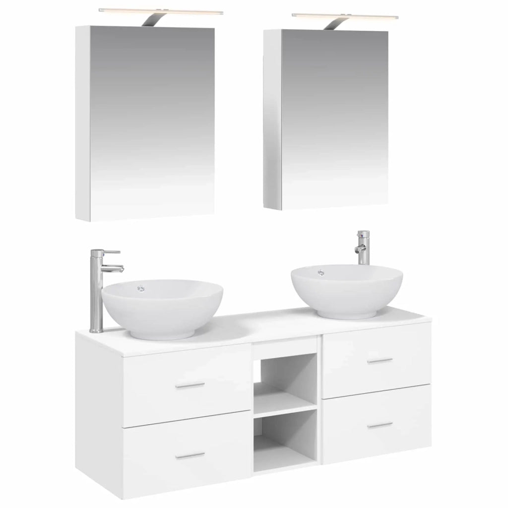 Set di mobili per il bagno 5 pcs Bianco 3406951