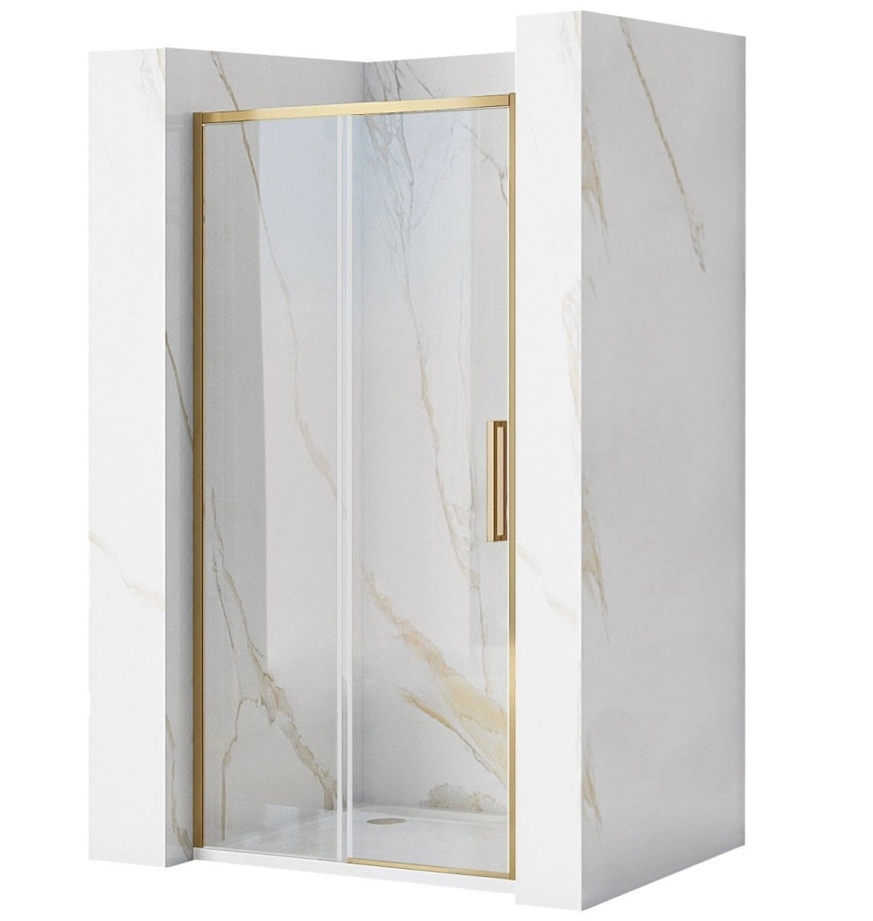 Porta Doccia Rea Rapid Slide 100 Gold Brush