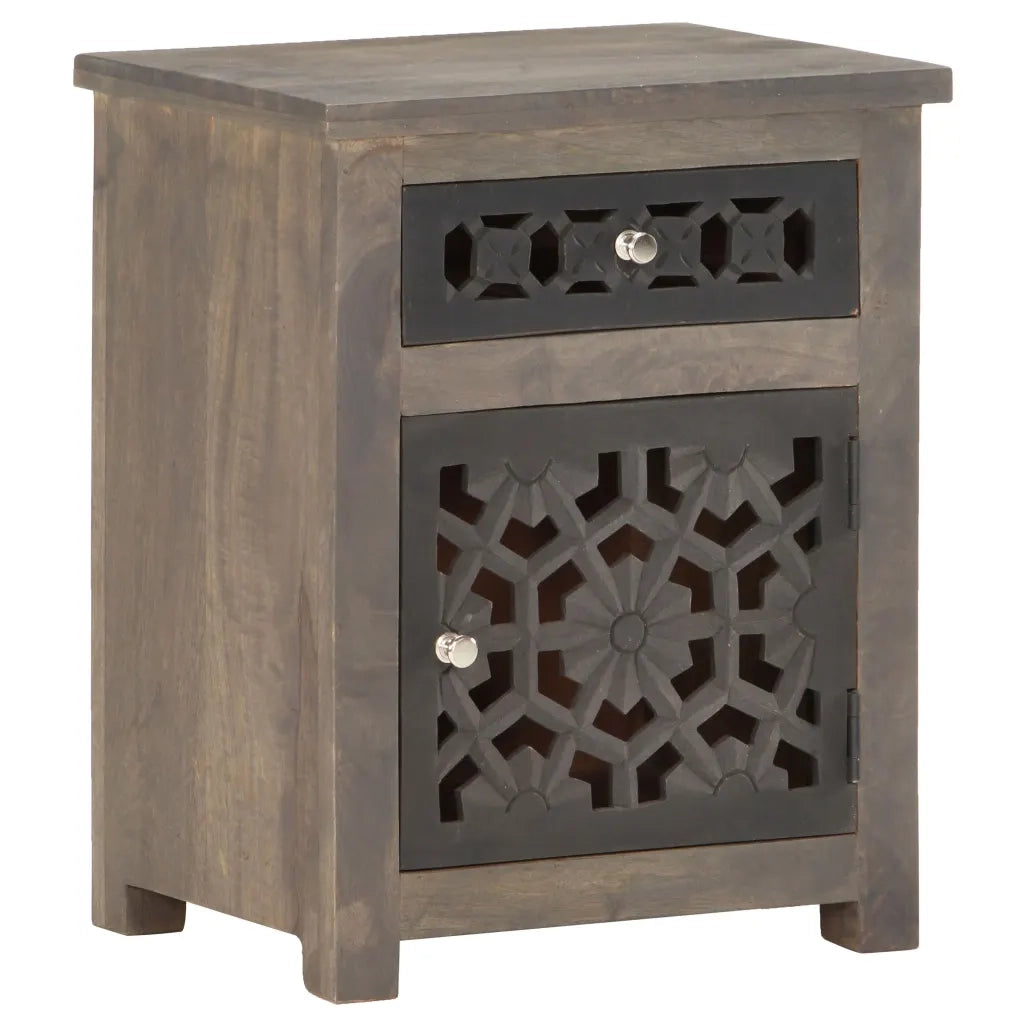 Comodino 40x30x50 cm in Legno Massello di Mango cod mxl 30196
