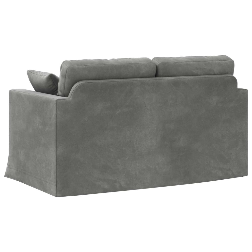 Divano Grigio scuro 138 x 78 x 80 cm Velluto