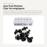 Clip di Retenzione Universali - 100 pezzi - Clip di Montaggio Auto - Materiale Resistente in Plastica - Kit di Ricambio - Per Coperture Porta e Clip Bumper