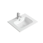 Consolle con vasca centrale LINPH cm 91 Bianco lucido