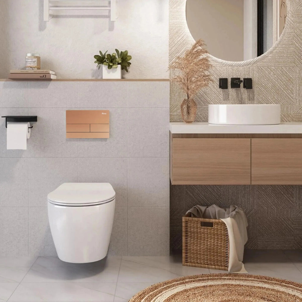 Pulsante Per Supporto Set Da Incasso Wc K011a-q Rea T Brush Copper/brushed Rose Gold