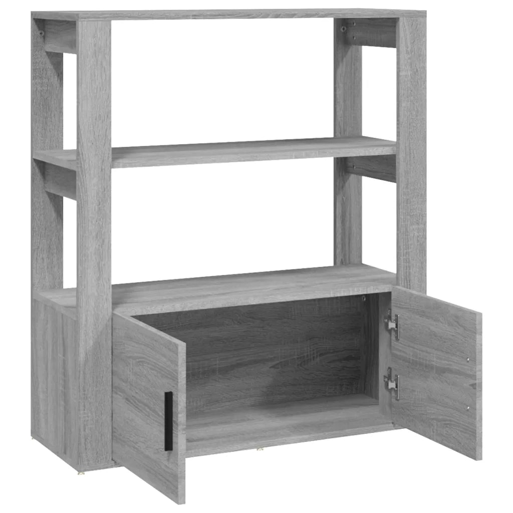 Credenza Grigio Sonoma 80x30x90 cm in Legno Multistrato 819466