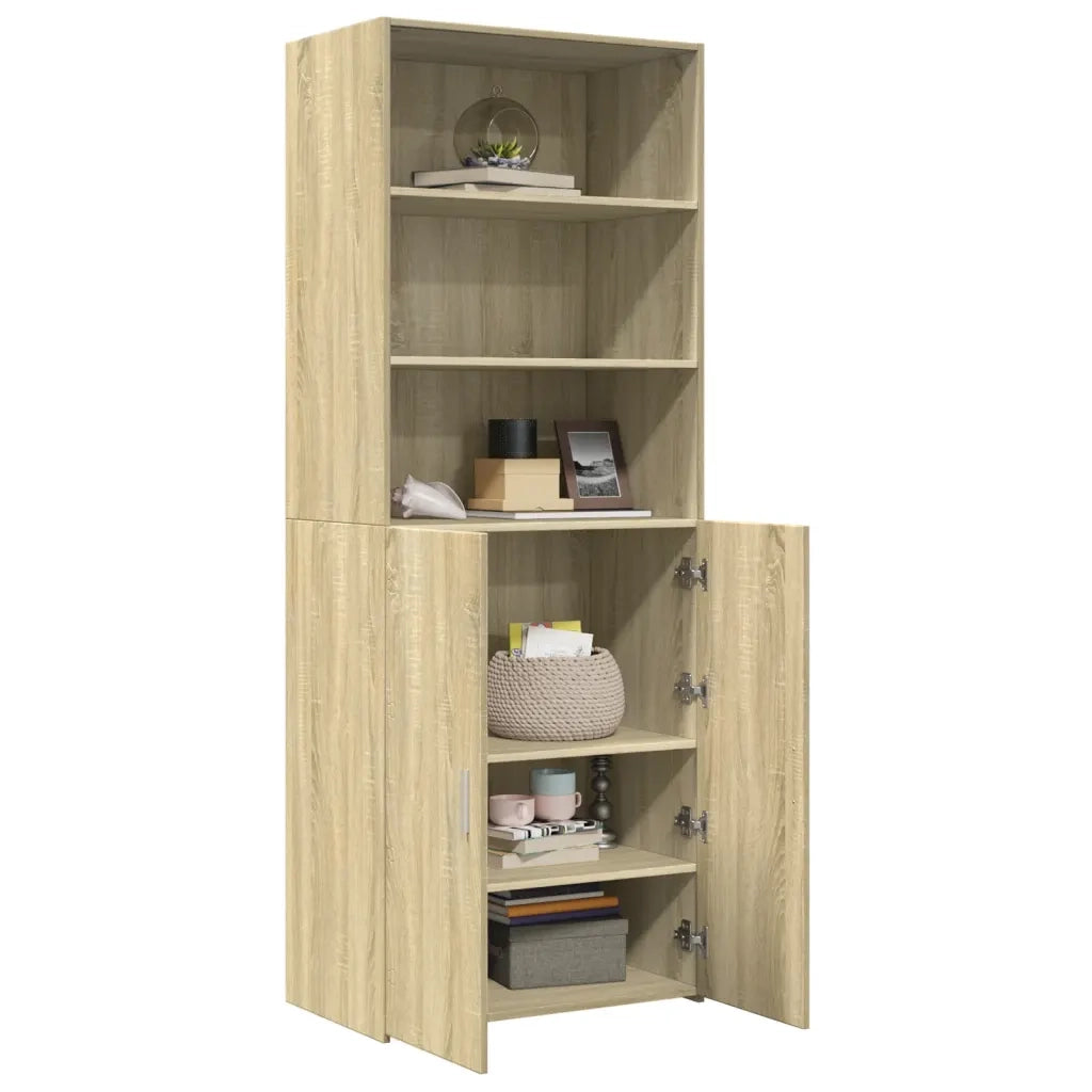 Credenza | Madia | Buffet da pranzo | Armadio da pranzo Rovere Sonoma 70x42,5x185 cm in Legno Multistrato
