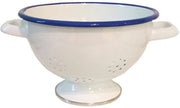 Siftatore nostalgico con piede - Ø21 cm - bianco - email