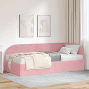 Struttura Letto Angolare con Materasso 2 pcs Rosa Velluto 3394207