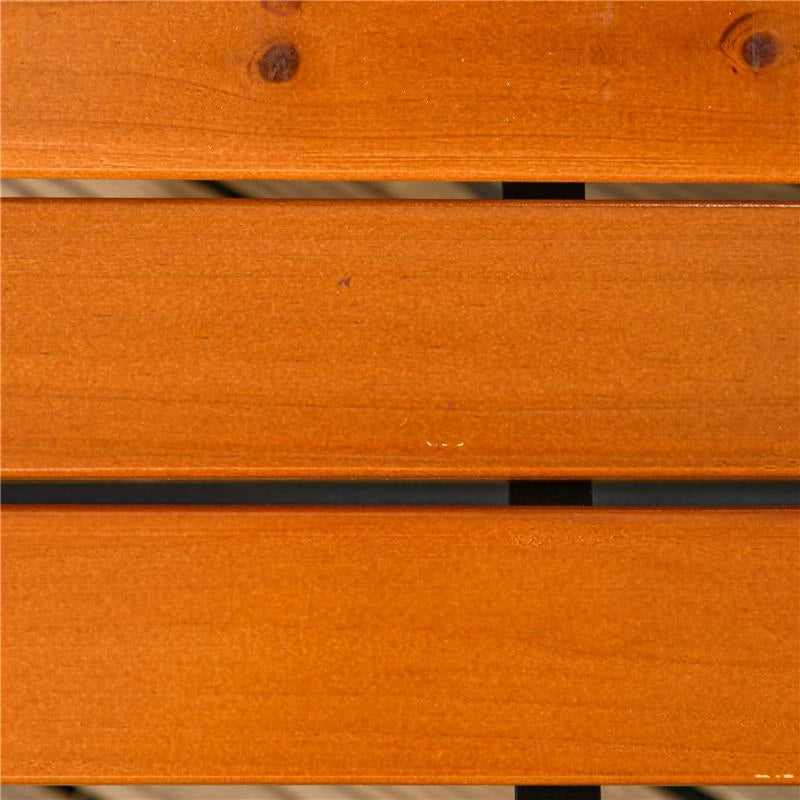 PANCHINA DA GIARDINO 2 POSTI IN ALLUMINIO E LEGNO A DOGHE CON BRACCIOLI, 120X64X79CM, TEAK