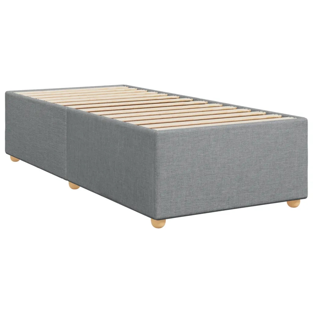 Giroletto a Molle con Materasso Grigio Chiaro 90x200 cm Tessuto 3288856