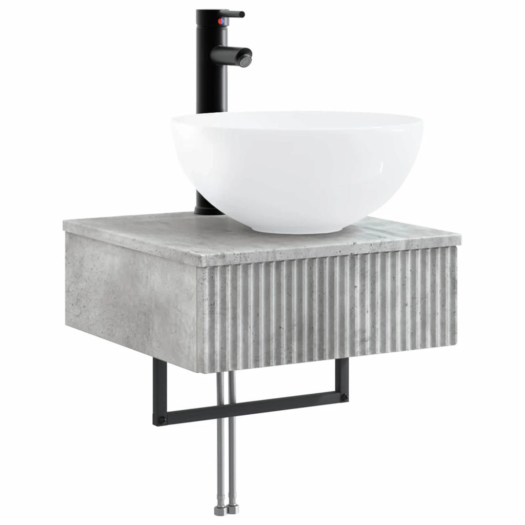Lavabo da Parete Grigio Cemento 40 x 41 x 40,5 cm CFW9513224