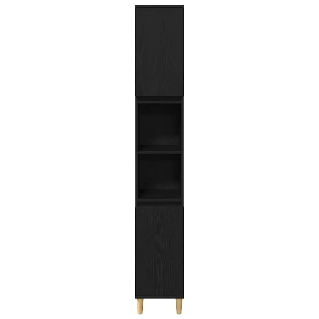 Set di mobili per il bagno 3 pcs Nero Legno multistrato 3332584