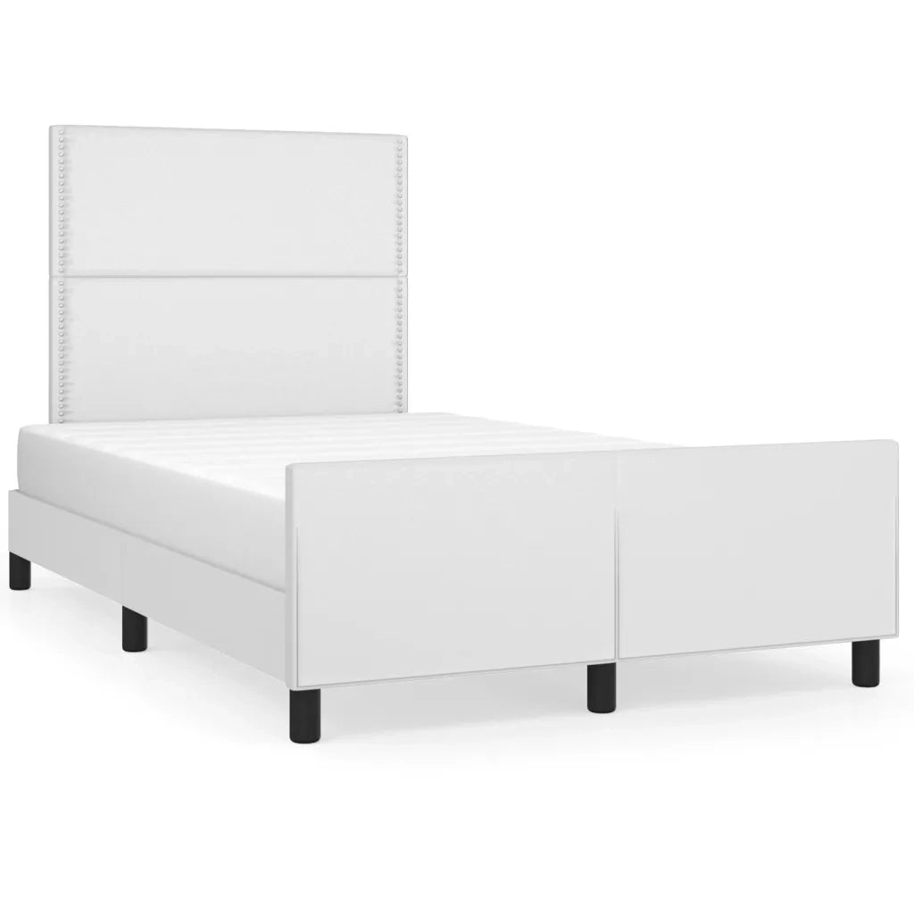 Giroletto con Testiera Bianco 120x200 cm in Similpelle 3125501