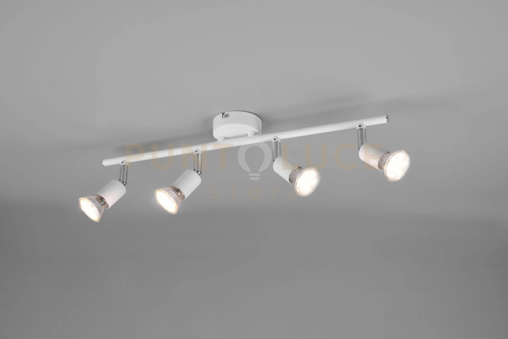 PARIS SENZA LAMPADINA BARRA 4 LUCI BIANCO ATTACCO GU10 L. 50CM