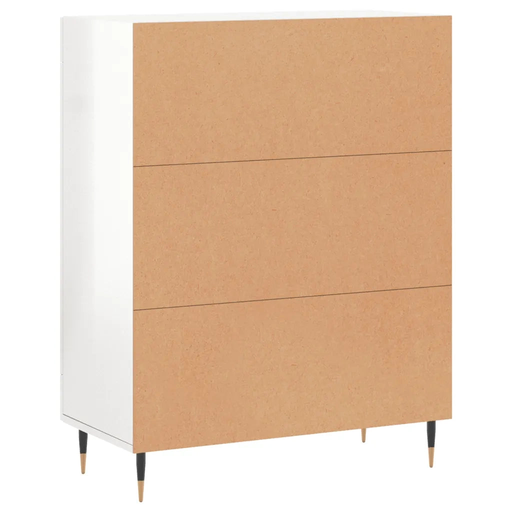 Credenza 69,5x34x90 cm in Legno Multistrato Bianco Lucido 827766