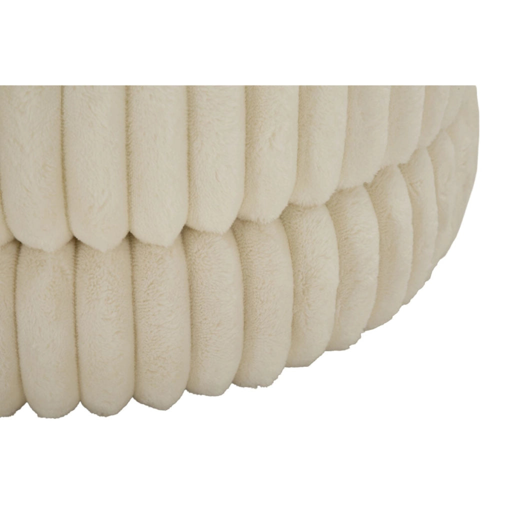 Pouf Levels in poliestere bianco