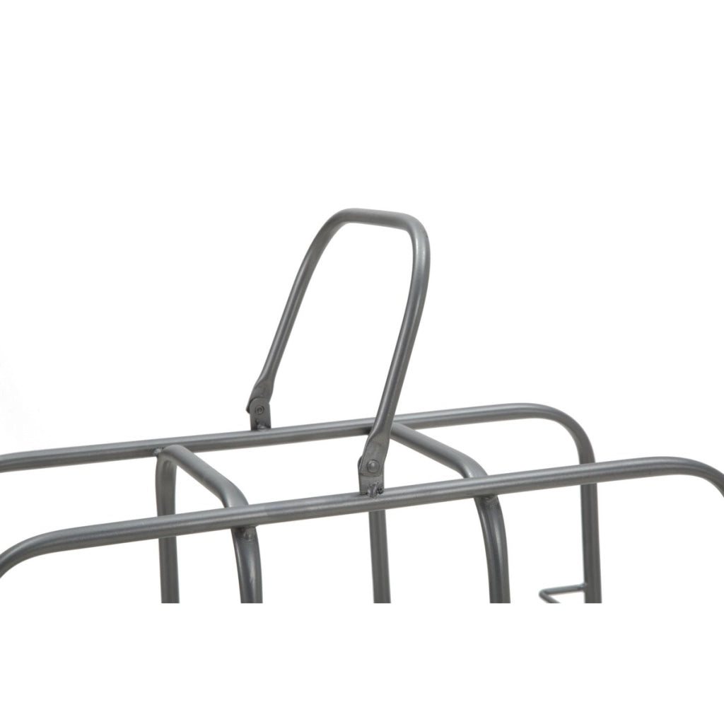 Portabottiglie rack rettangolare in ferro grigio scuro 9 posti 40x23x47,5 cm