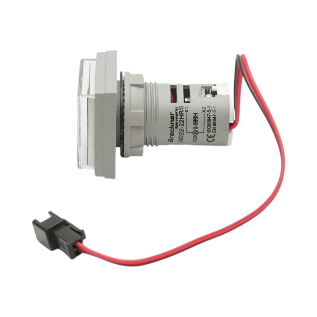 Indicatore digitale delle ore di funzionamento LED bianco 0-999H, 220V/380V AC Ø 22mm Breckner Germany