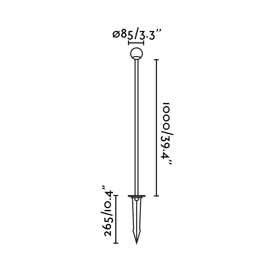 CUCA 1000 Lampada pichetto nero 24V