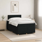 Letto box spring con materasso Nero 120 x 200 cm Tessuto 3450939