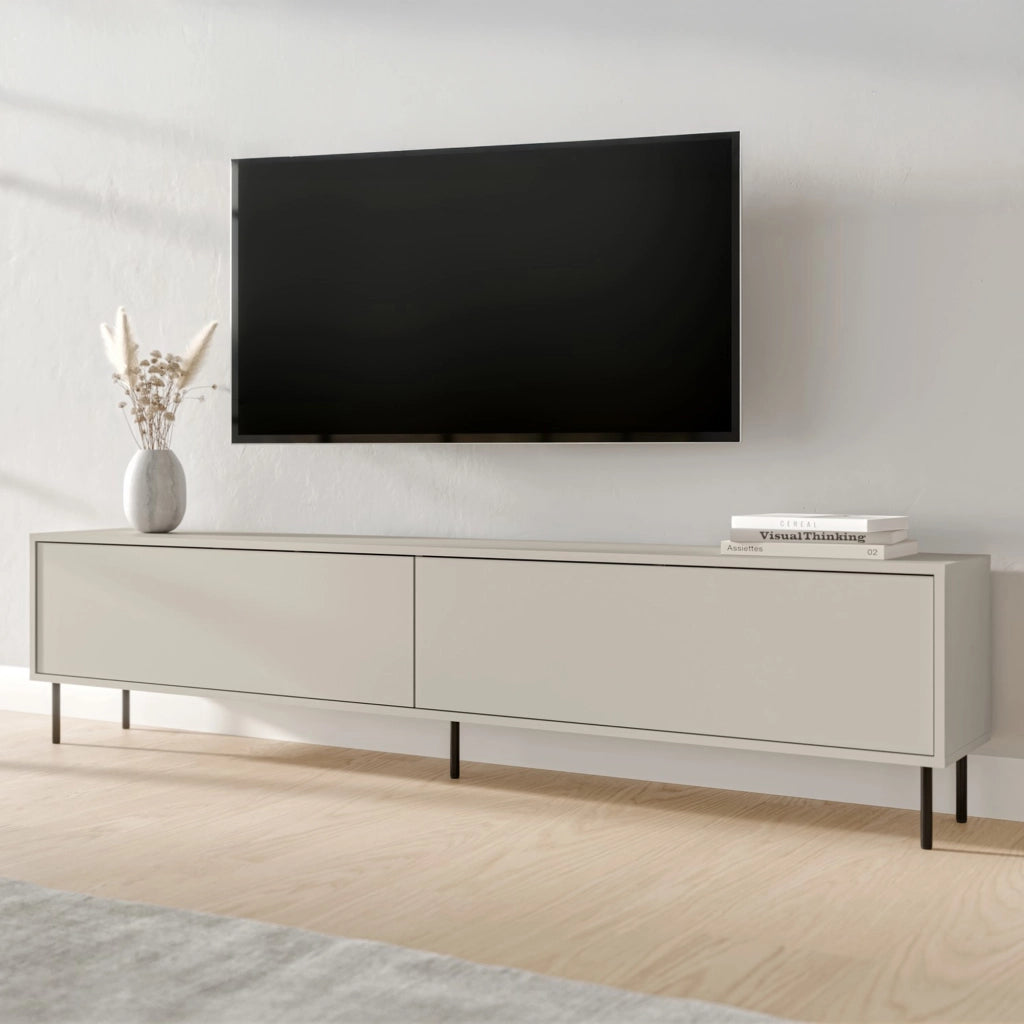 Vesuviana, Mobile Porta tv un Ripiano, 200x30x46h cm Beige