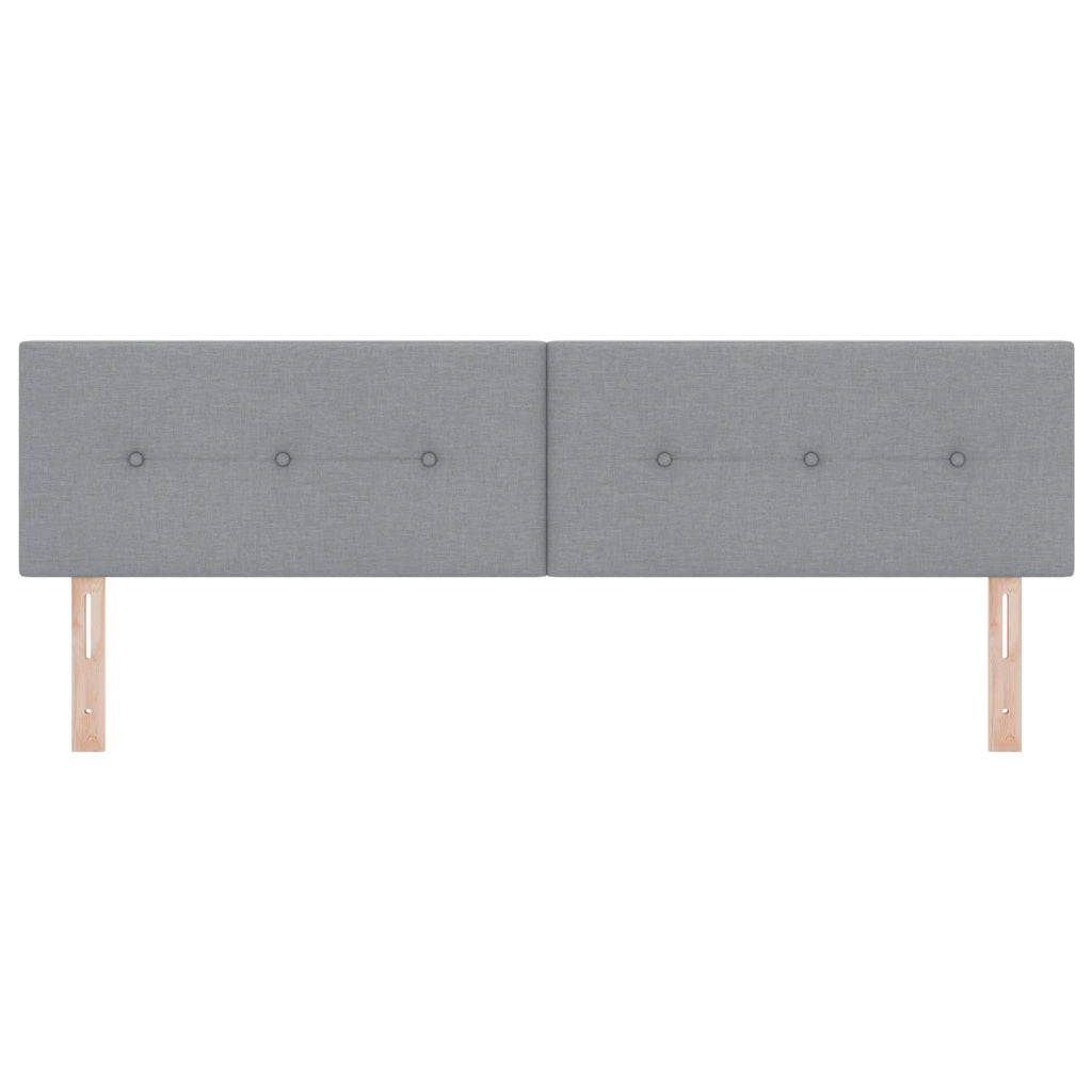 Testata LED  con bottoni trapuntati Grigio chiaro 90 cm Tessuto