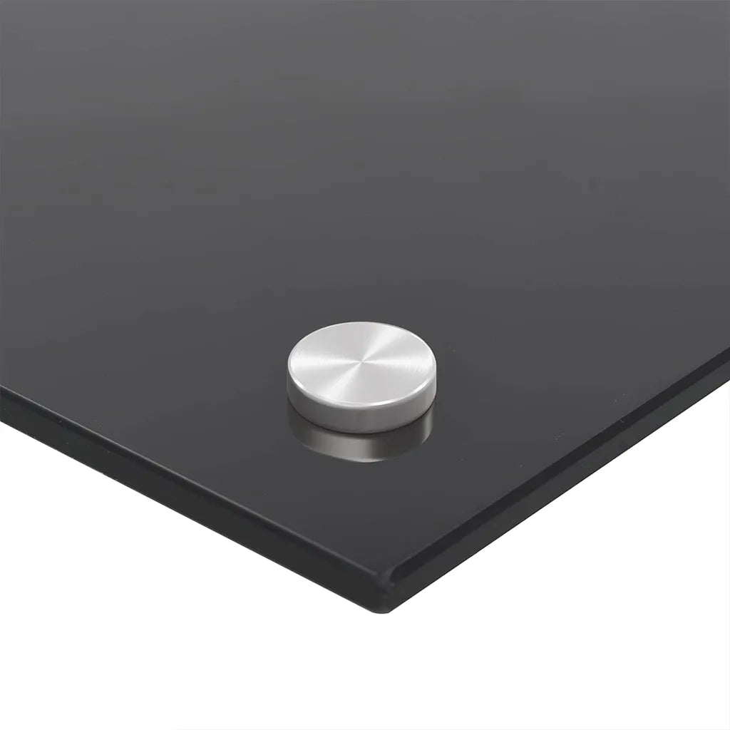Schienale da cucina 2 pcs Nero 100 x 60 cm vetro temperato 3415442