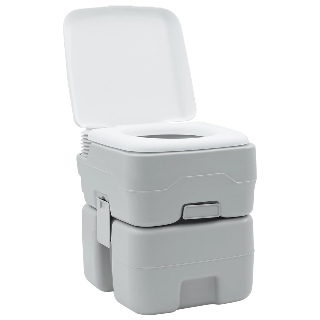 Toilette Portatile Grigia e Bianca in Plastica da 20 L di