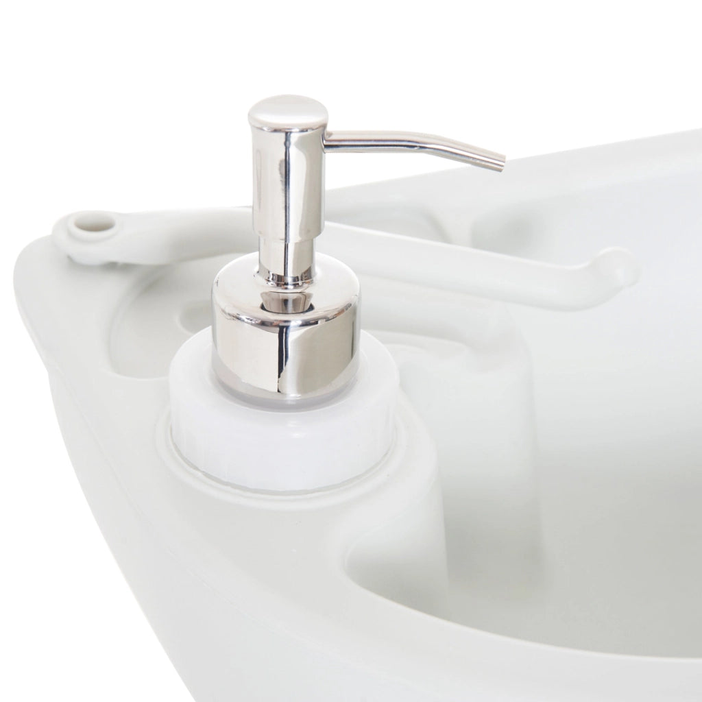 Lavabo Portatile da Campeggio 24L 83x50x103 cm con Ruote in HDPE  Grigio Chiaro