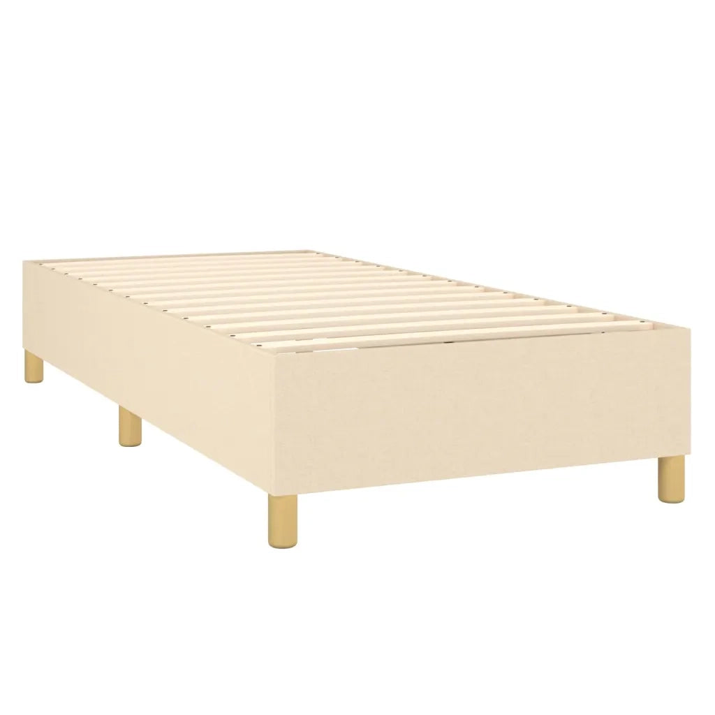 Giroletto a Molle con Materasso Crema 100x200 cm in Tessuto 3132214
