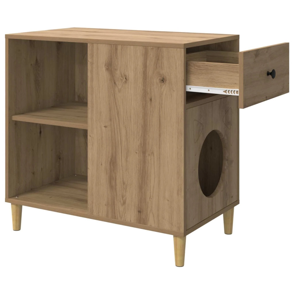 Casa per Gatti Rovere Artigianale 72 x 42.5 x 70 cm