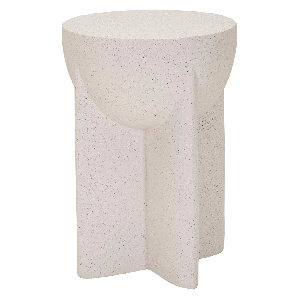 Galeli, Tavolino da Salotto Adatto per Indoor/outdoor, 41x56x41h cm Bianco Marmo