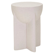 Galeli, Tavolino da Salotto Adatto per Indoor/outdoor, 41x56x41h cm Bianco Marmo