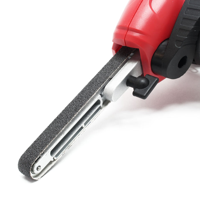 Levigatrice a nastro 400W con tre bracci di smerigliatura intercambiabili e 10 nastri abrasivi