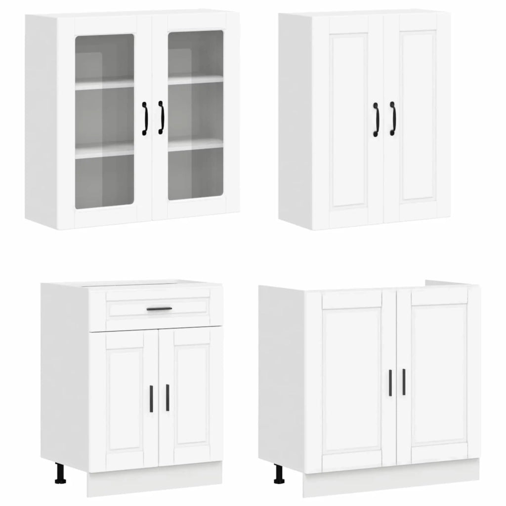 Unità Cucina PORTO 4 pcs Bianco Legno ingegnerizzato 3438335
