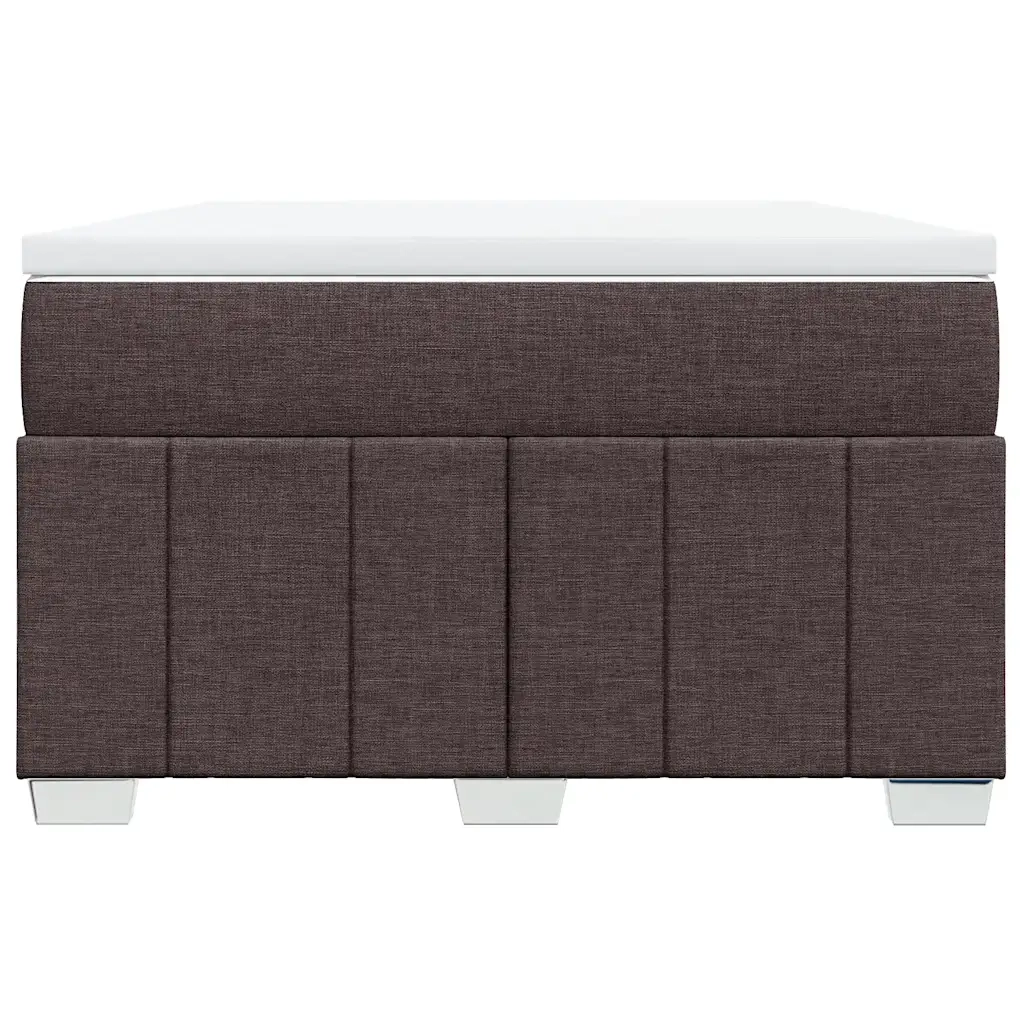 Giroletto a Molle con Materasso Marrone Scuro 120x200cm Tessuto 3285466