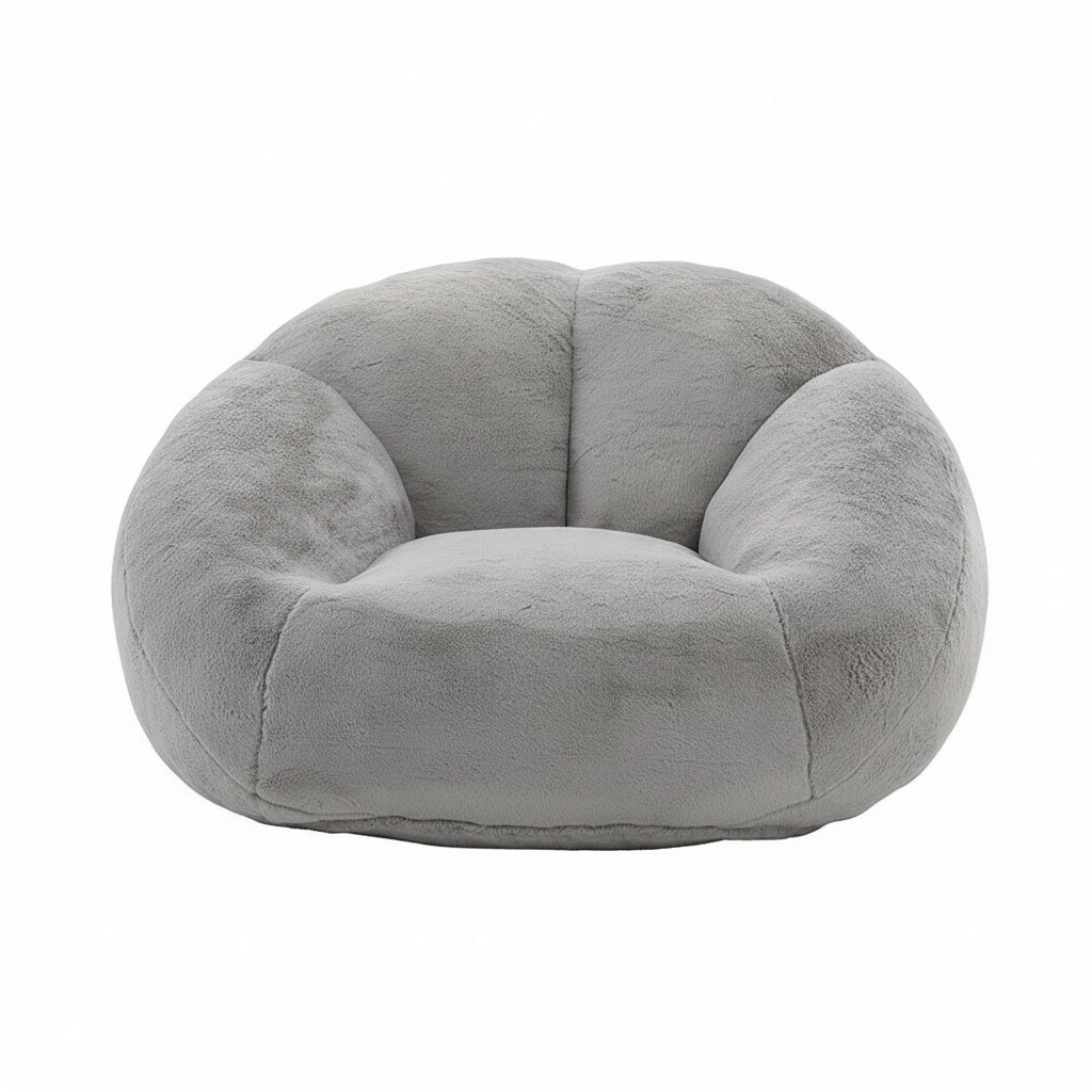 Pouf in peluche morbida - Xylo - Antiscivolo, fodera non removibile, pronto all'uso