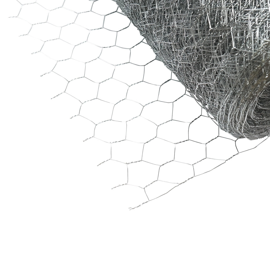 Rete per recinzione, L20m, H150cm, intrecciata, zincata con maglie da 25mm, per recinzioni