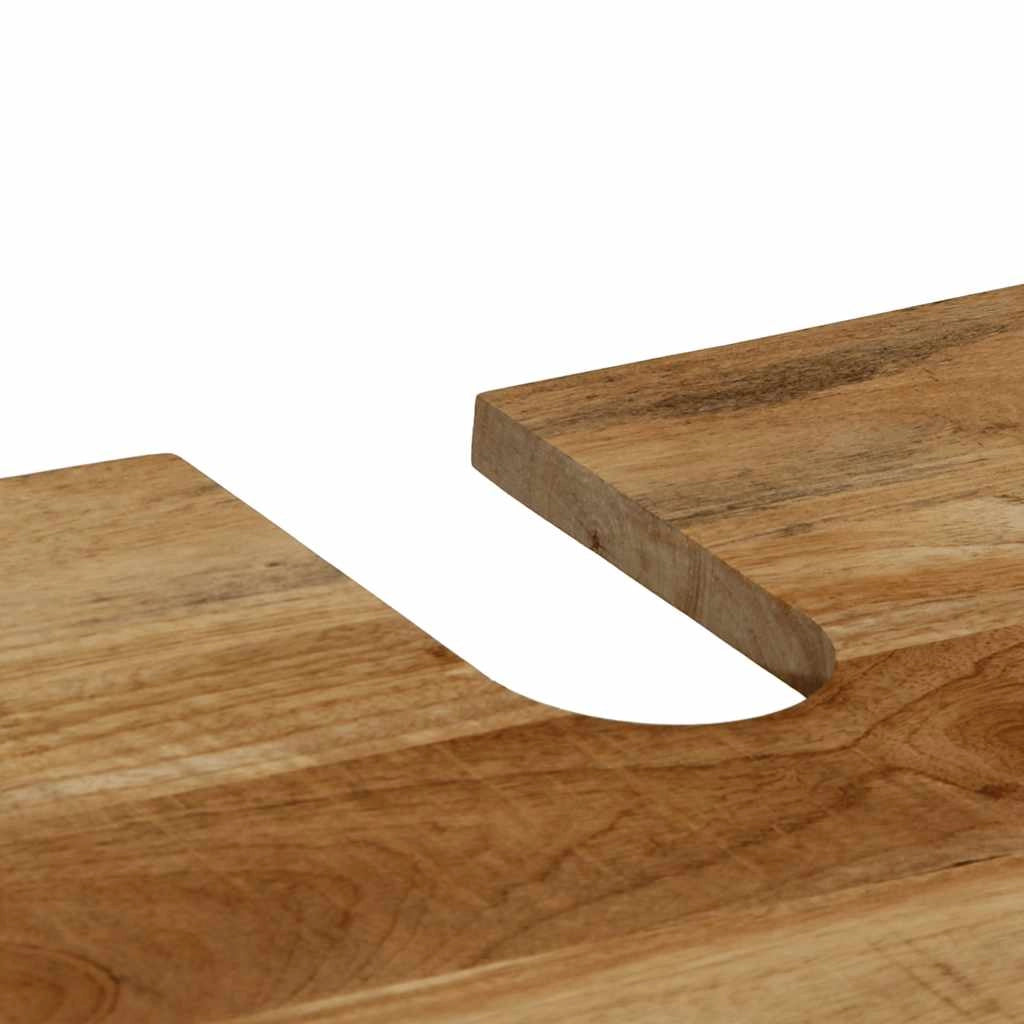 Elegante mobiletto da bagno retrò 62 x 33 x 58 cm pratico contenitore in legno massello di mango 02_0057849