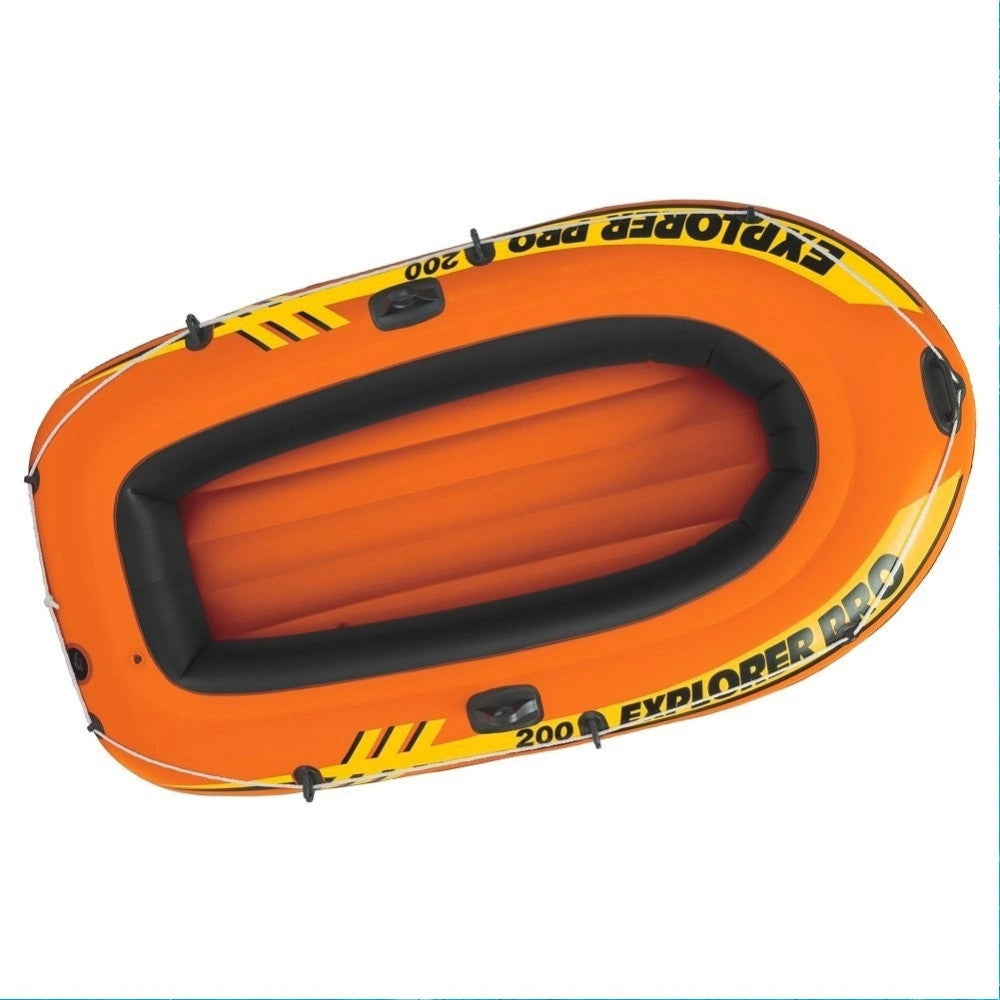 Trade Shop - Canotto Gonfiabile Gommone Con Remi E Gonfiatore 196x102x33cm Mare Fiume -