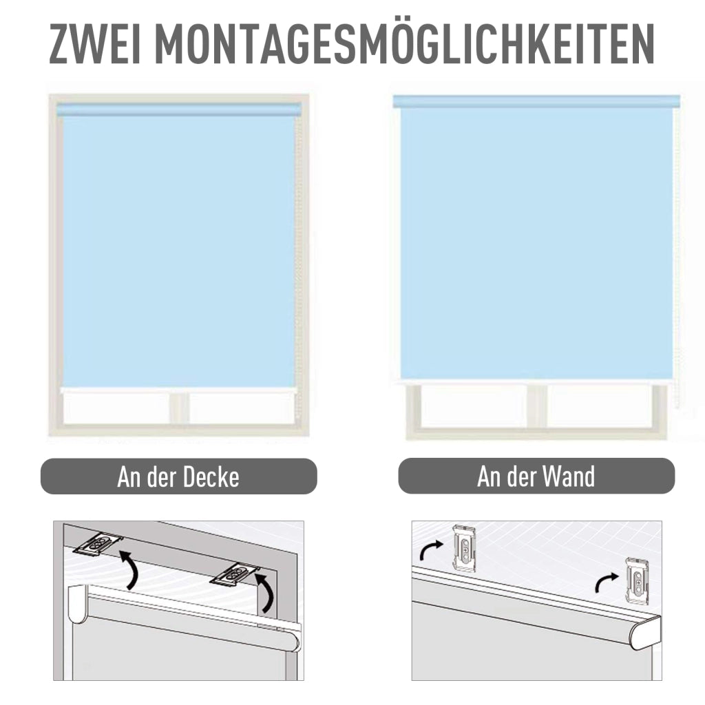 Tenda da balcone verticale a manovella ¨C zephmum ¨C Grigio Polyester+Alluminio 200x120 cm