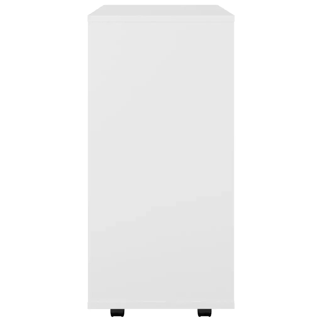 Mobiletto con Rotelle Bianco 60x35x75cm in Legno Ingegnerizzato 808449