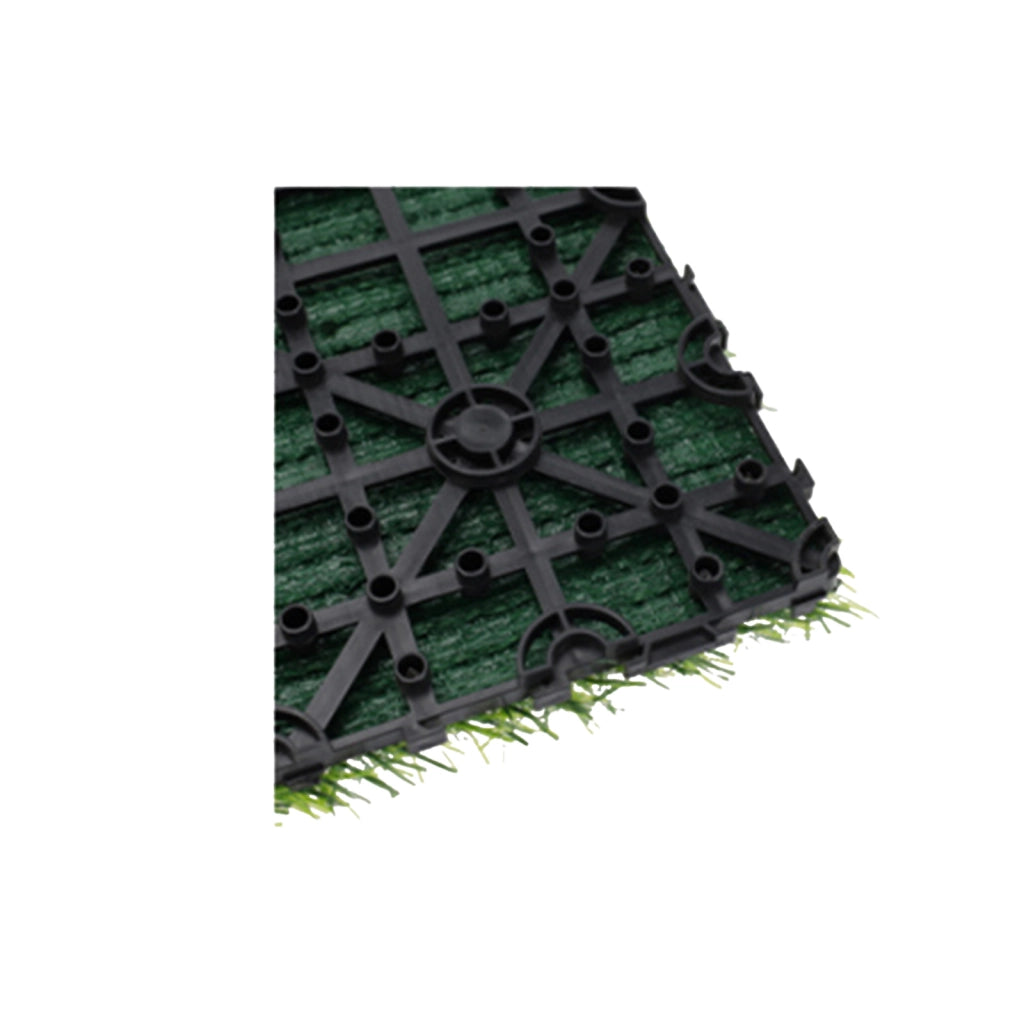 10 Pezzi Piastrelle Plastica Giardino 30x30x2.3cm Pavimento Esterno Prato Verde