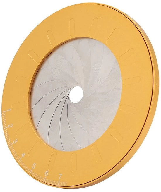 Strumento di disegno rotativo - Righello regolabile - Geometro - Lega di alluminio/Acciaio inossidabile - Diametro 125 mm - Massimo diametro circolare 78 mm - Cacciaviti circolare
