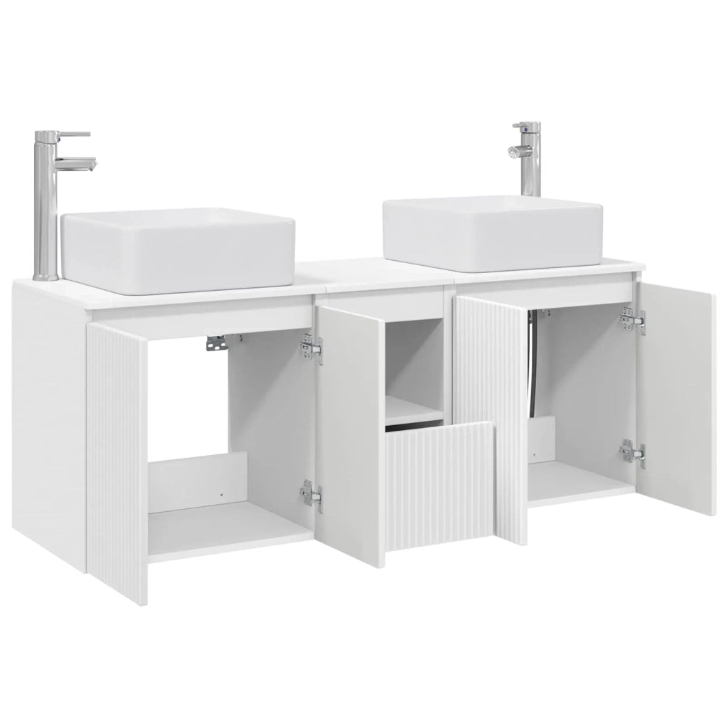 Set di Armadi da Bagno 3 pz Bianco 53 x 35 x 63 cm 3405657