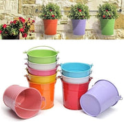 12 vasi in metallo appesi 6 cm - Vasi con maniglia rimovibile per balcone, giardino e decorazione domestica (12 colori)