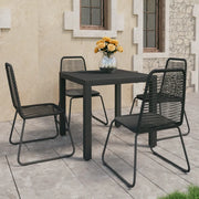 Set da Pranzo da Giardino 5 pz in Rattan PVC Nerocod mxl 93699