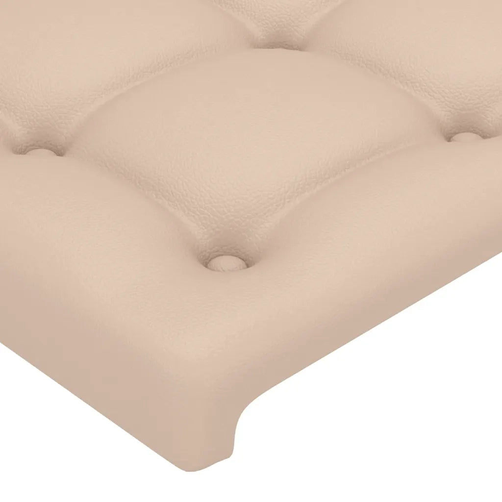 Testiera ad Orecchio Cappuccino 203x16x118/128 cm in Similpelle