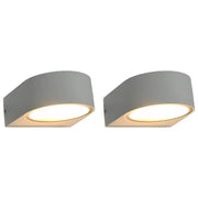 Lampade da Parete da Esterno 2 pz 11 W Bianche Rotonde cod mxl 66285